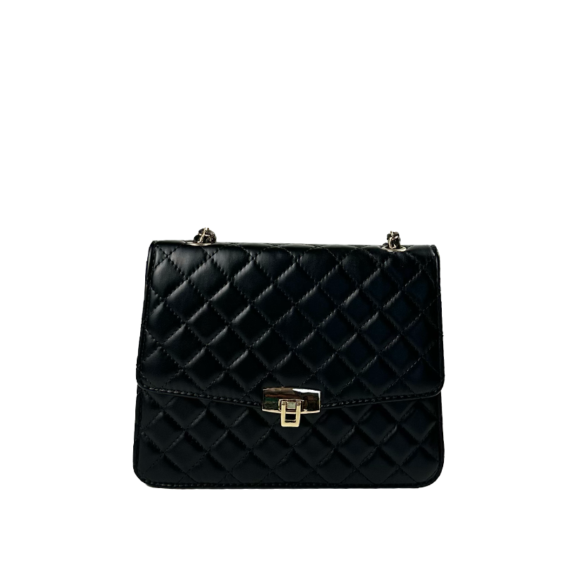 Shoulder Bag Chicago style embroidery PU Leather Chain Handle slim style Shoulder bag