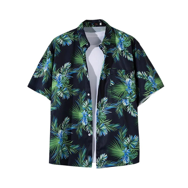 Palm Cove Beach | Short Sleeve Floral Print Shirt