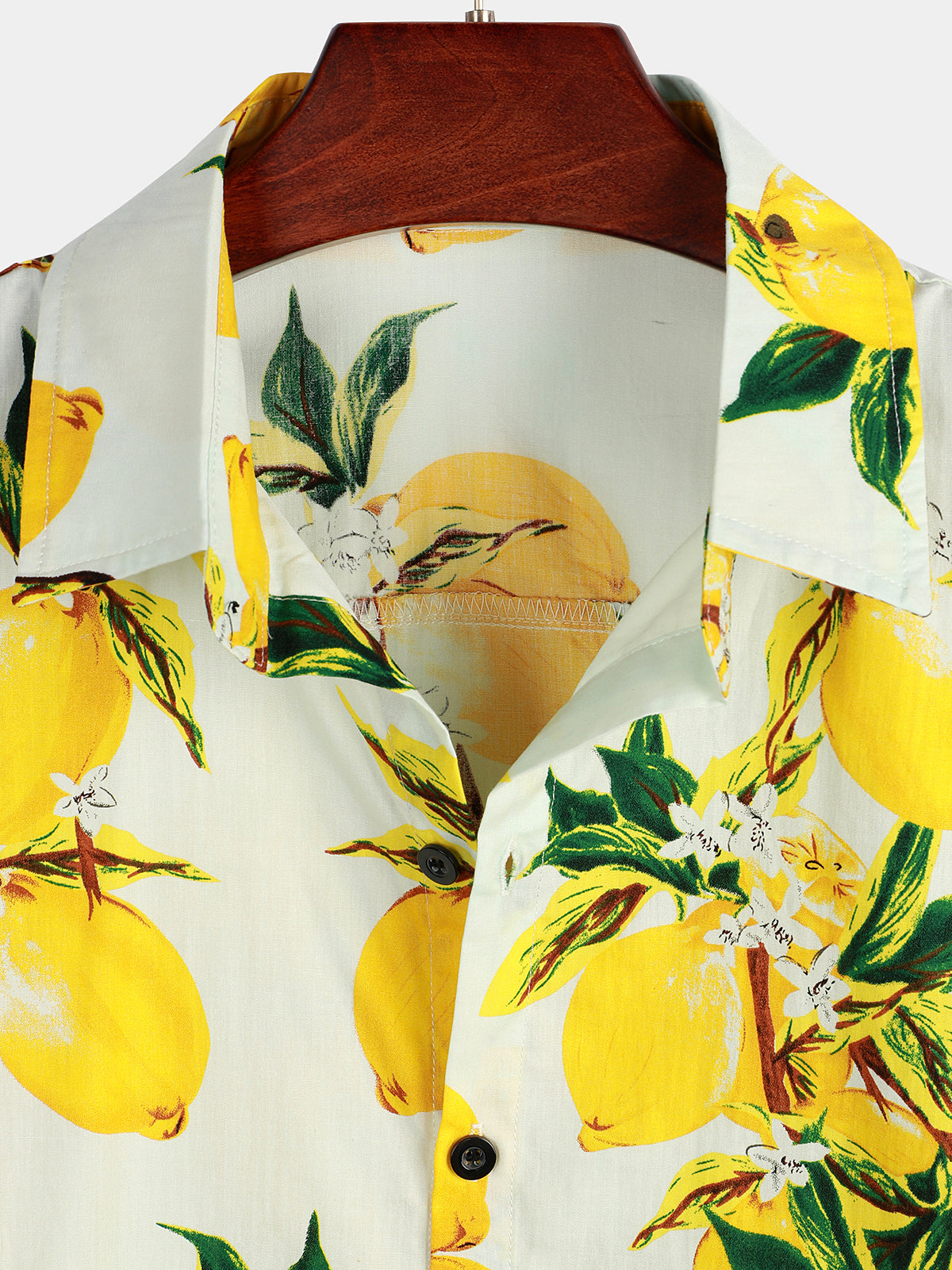 Lemon Print Short Sleeve | Beach Summer Hawaiian Shirt