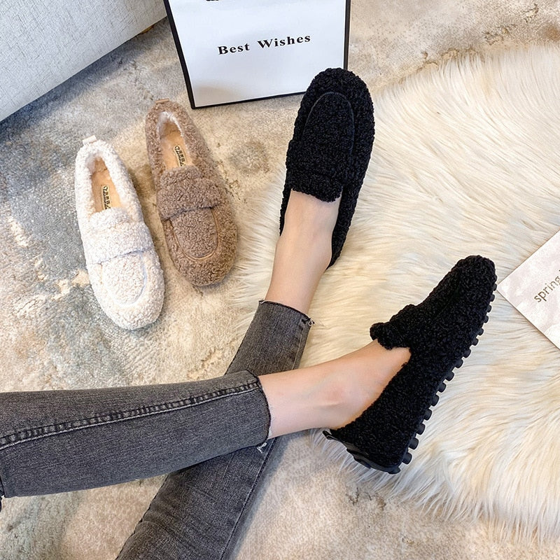 Orla | Soft teddy Home loafers/slippers